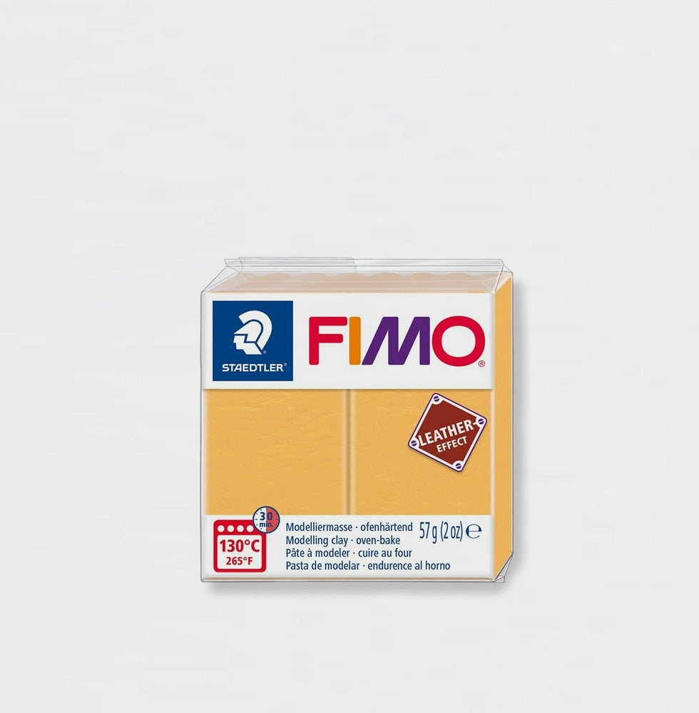 Modellierpaste Fimo Ledereffekt 109 Safrangelb 57 g.