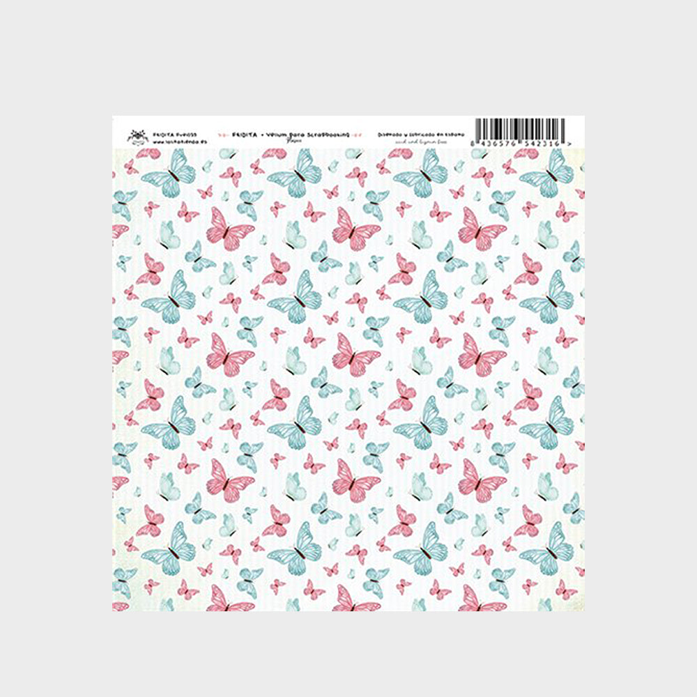 Papier Vellum Schmetterling 30 X 30 Fridita