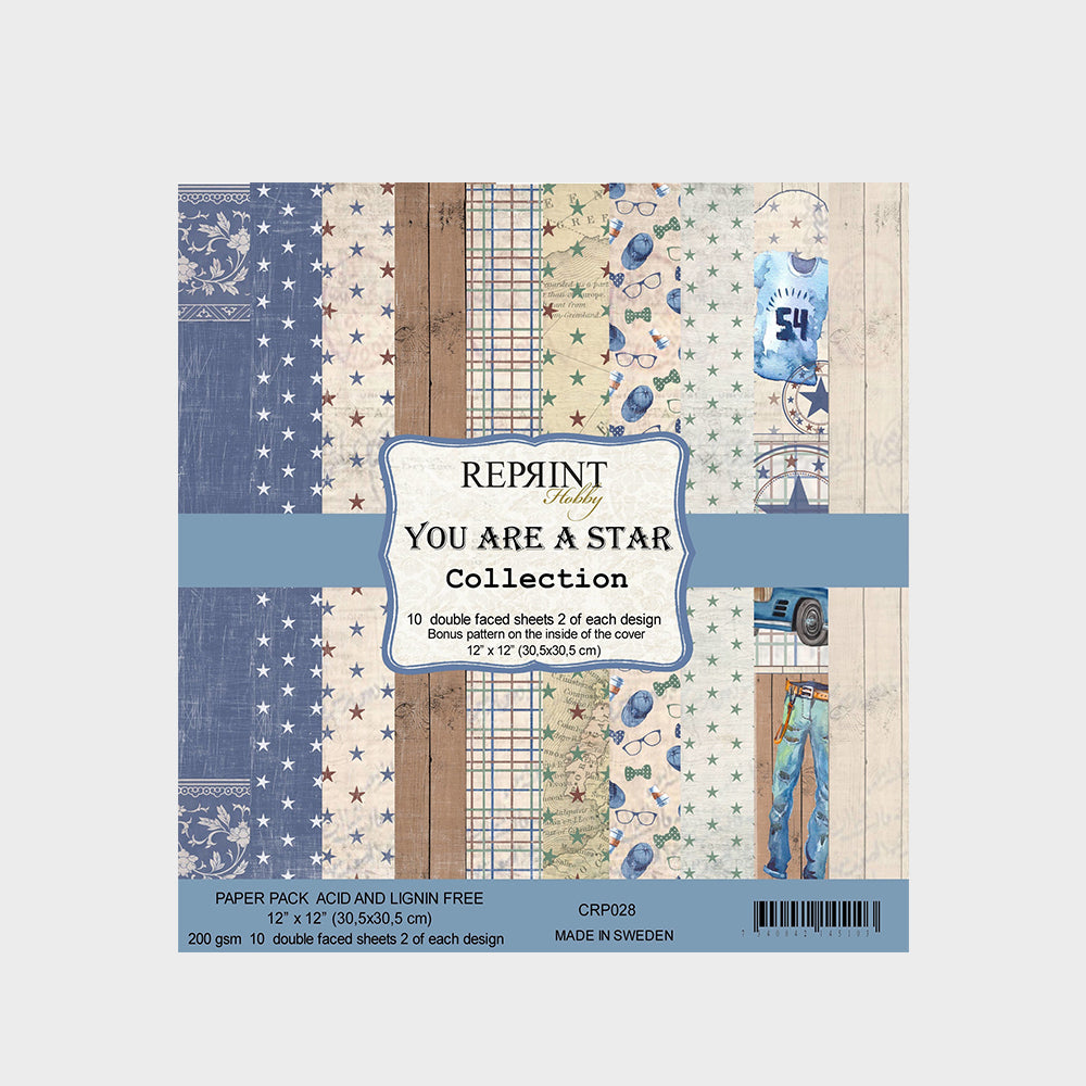 Set Papier Scrapbooking You Are A Star 30 X 30 Reprint
