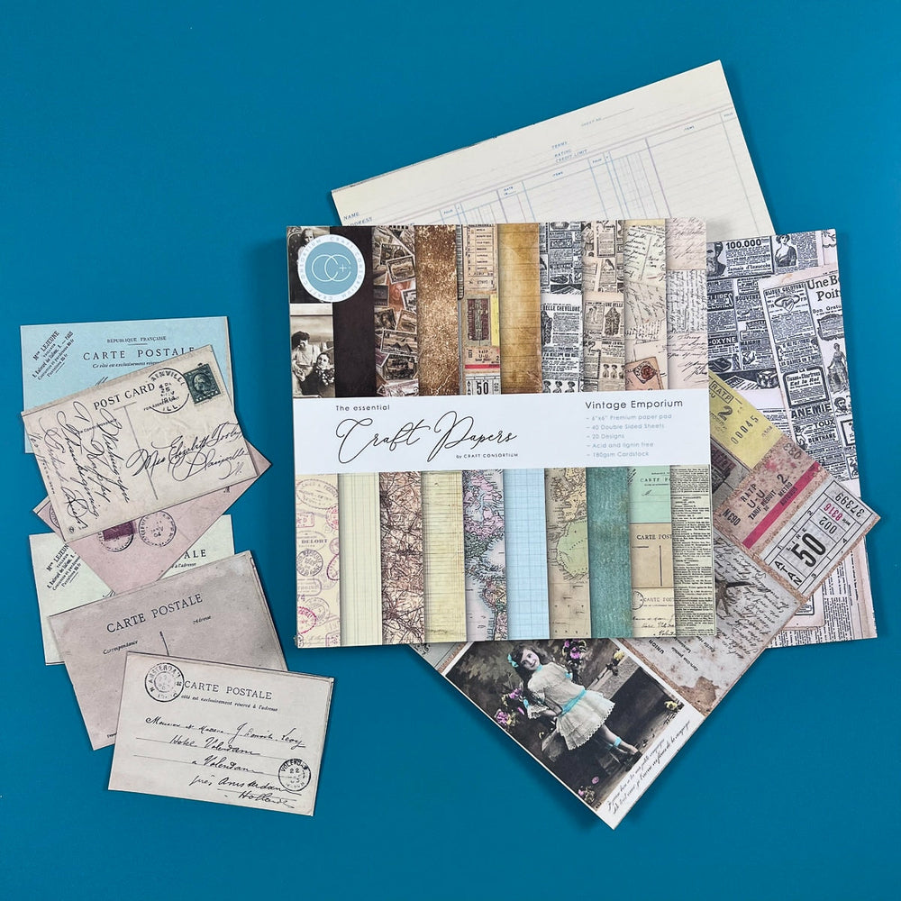 Set Papier Scrapbooking Vintage Emporium 15 X 15 Craft Consortium