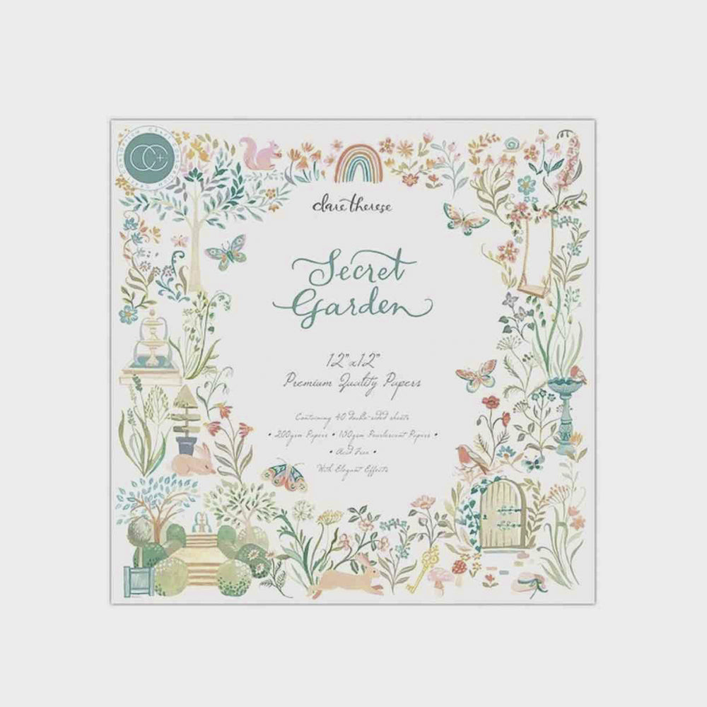 Set Papier Scrapbooking Secret Garden 30 X 30 Craft Consortium