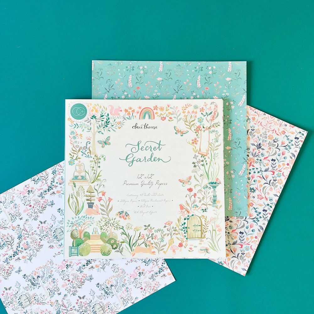 Set Papier Scrapbooking Secret Garden 30 X 30 Craft Consortium