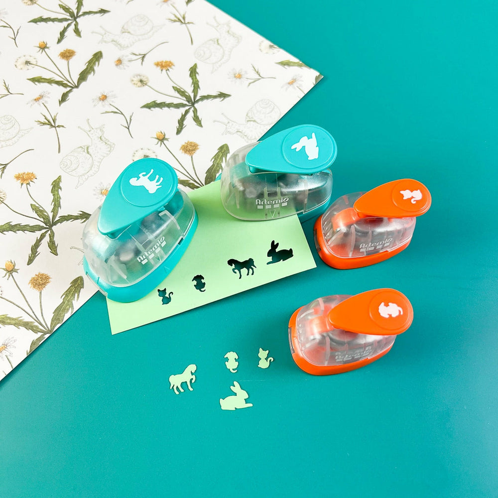 Set mit 4 Lochstanzen mit Tiermotiv von Artemio
