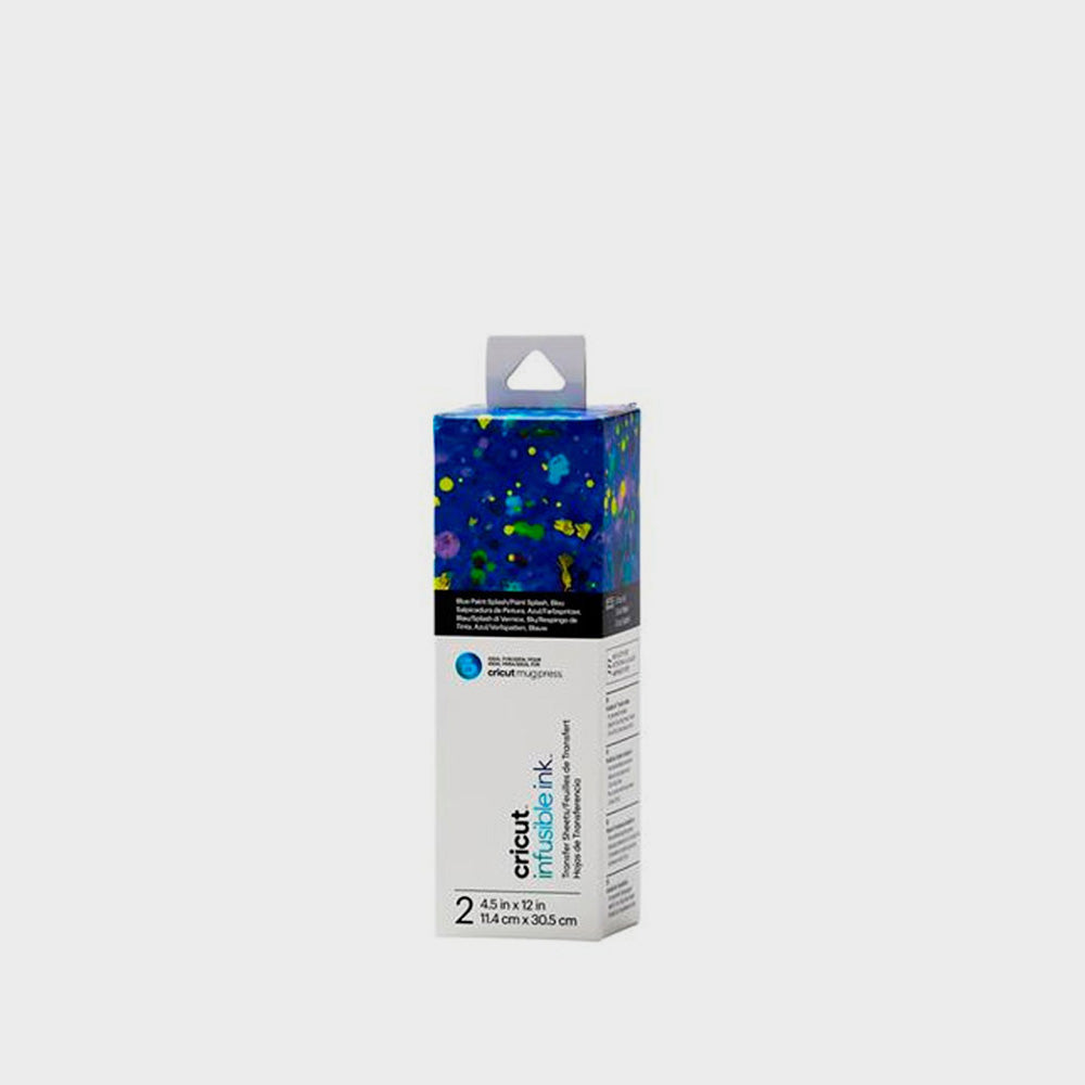 Set 2 Blätter Infusible Ink Blue Paint Splash Cricut Joy