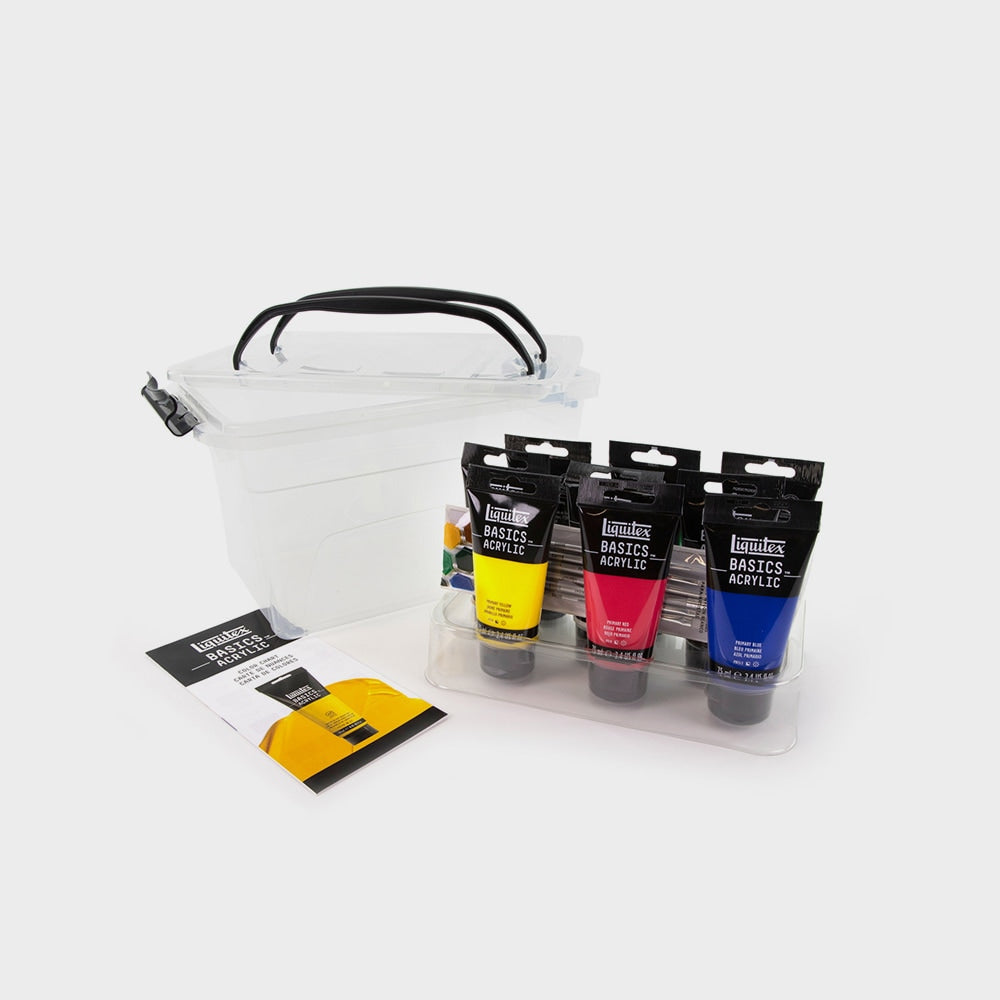 Box mit Acrylfarben 9 Tuben 75ml Liquitex (1)