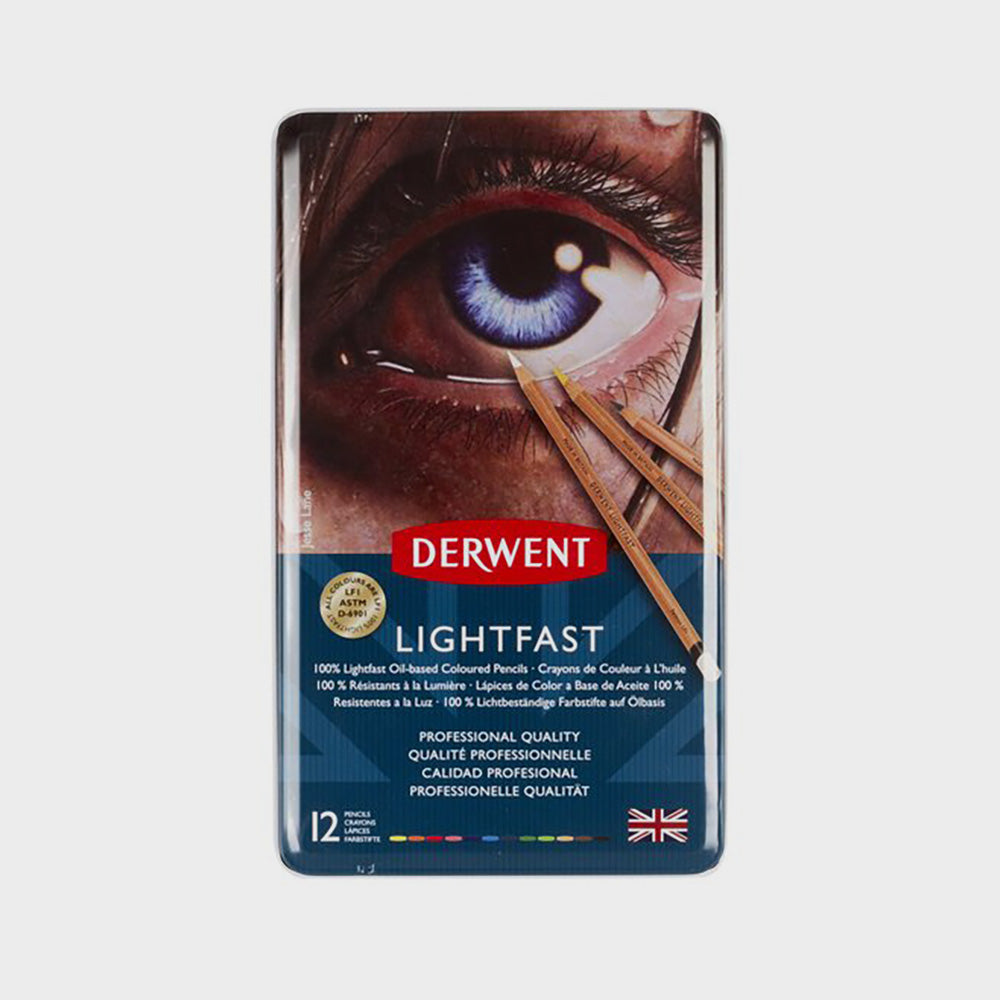 Metallbox 12 Farbstifte Lightfast Derwent (1)
