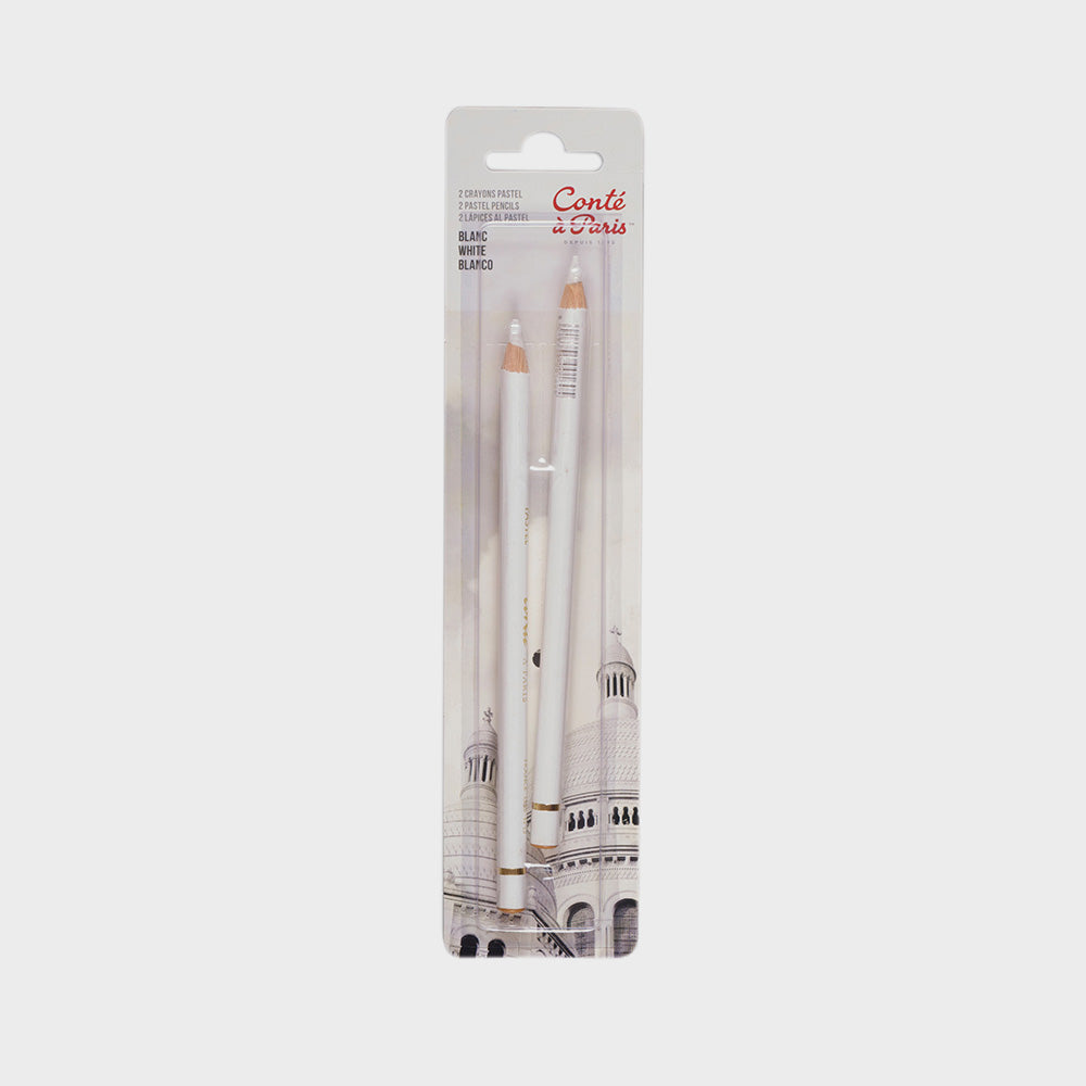 Sichtverpackung 2 Weisse Pastellstifte Conté À Paris