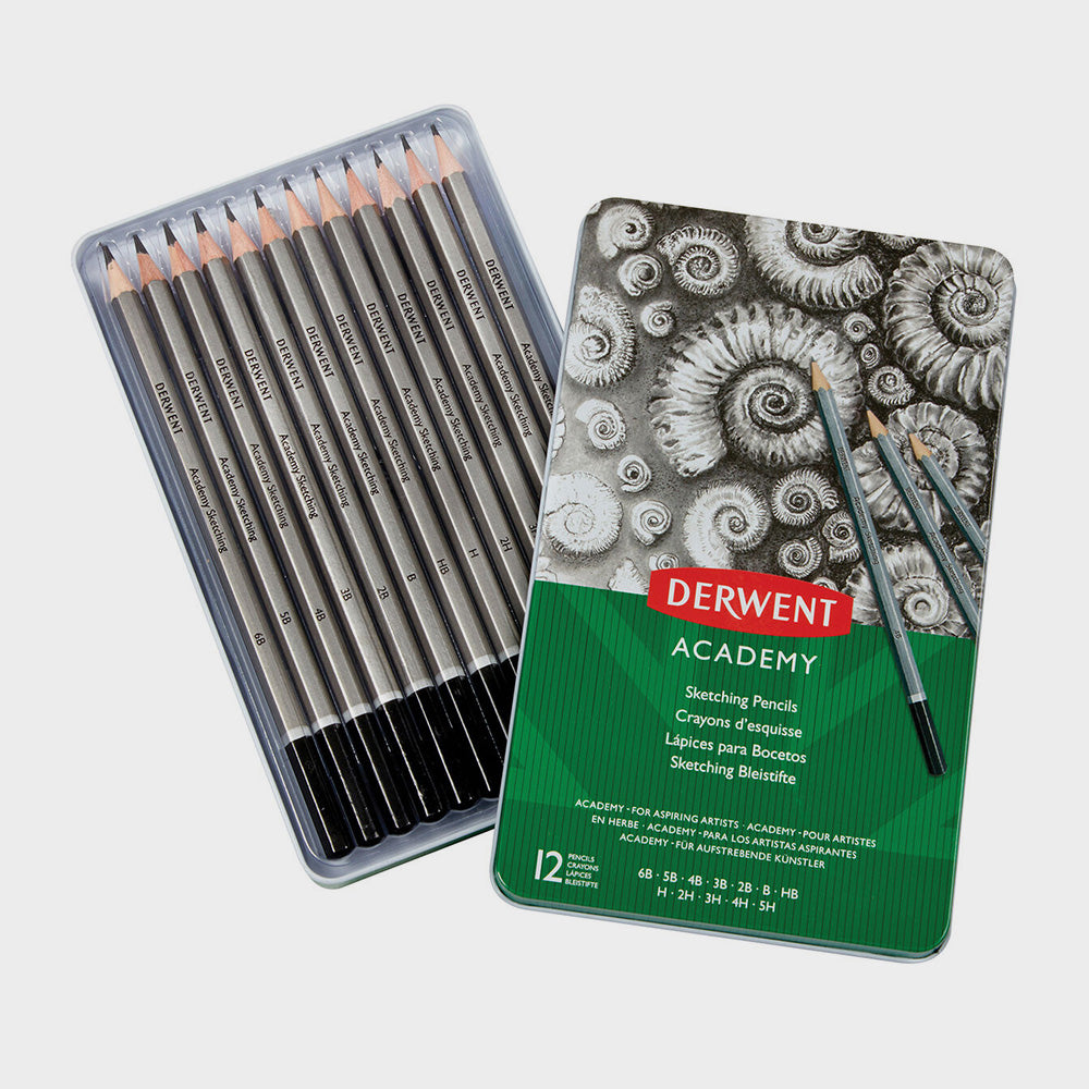Metallbox 12 Graphitstifte Derwent