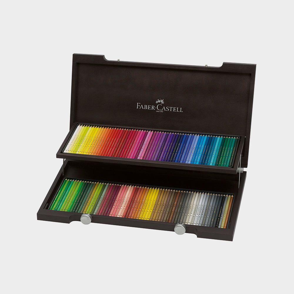 Holzkasten 120 Stifte Polychromos Faber Castell
