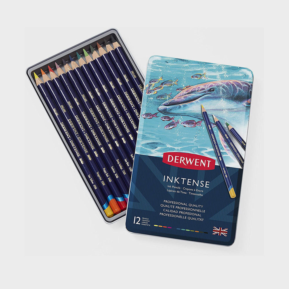 Metallbox 12 Stifte Inktense Derwent