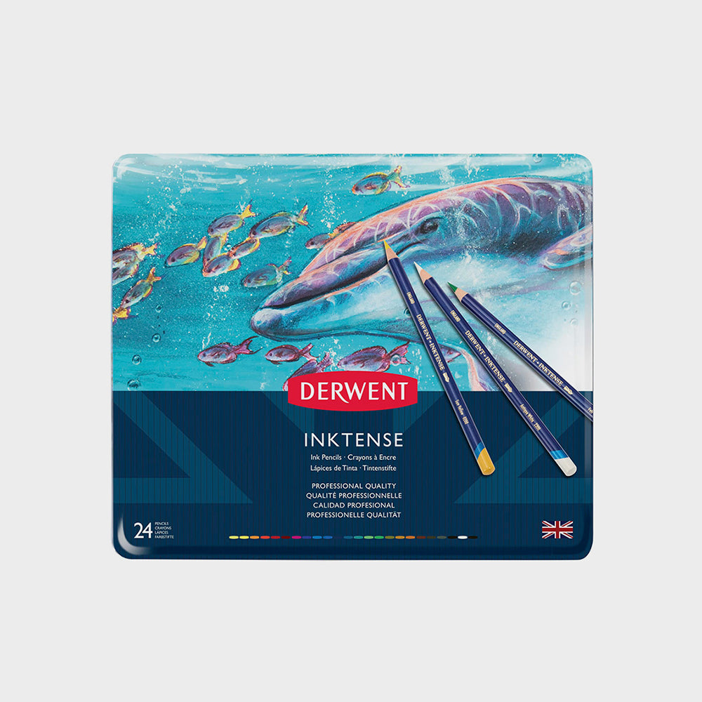 Metallbox 24 Stifte Inktense Derwent