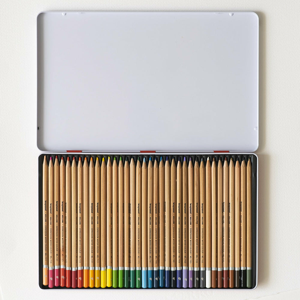 Metallbox 36 Aquarellstifte Expression Bruynzeel