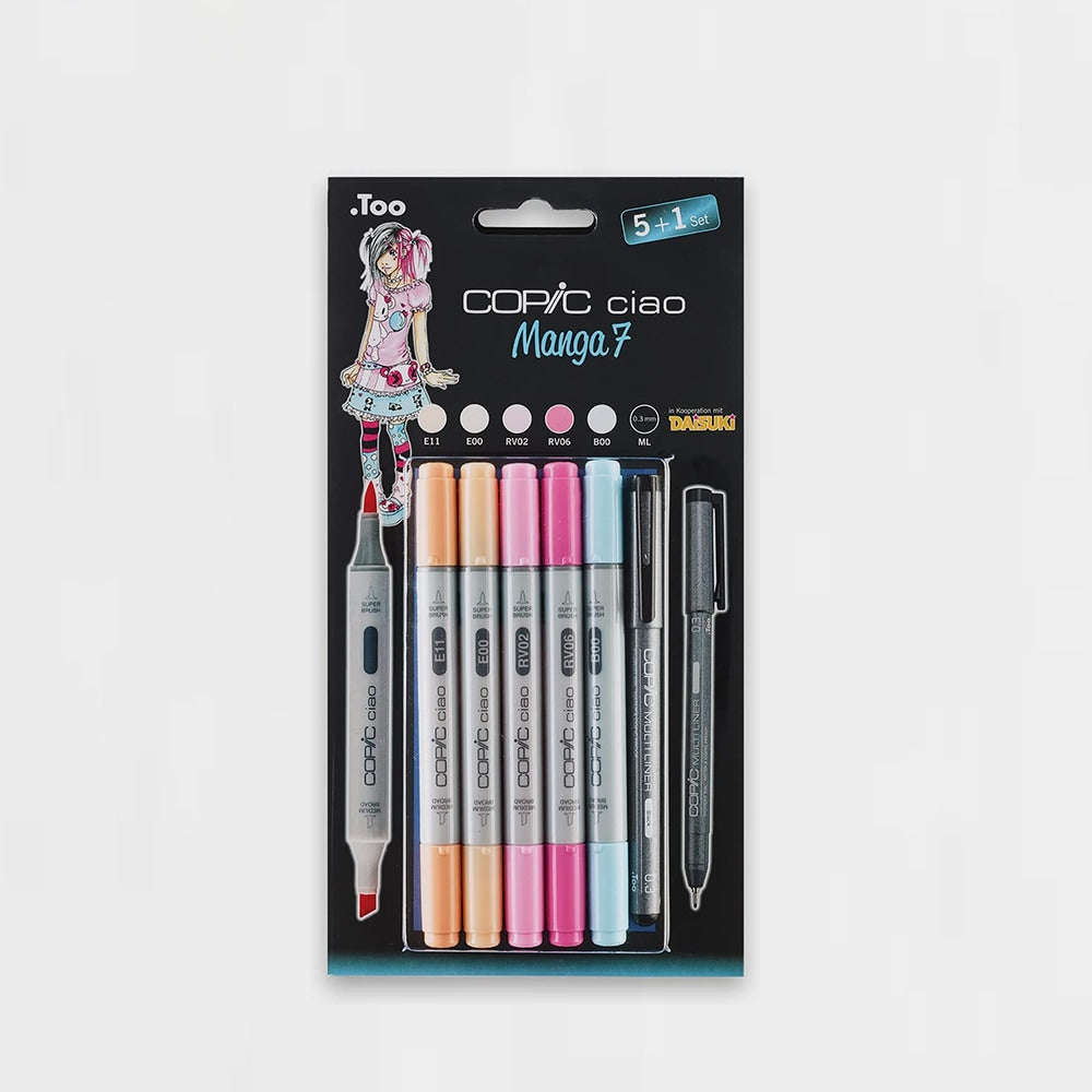 6er-Set Marker Manga 7 Copic Ciao
