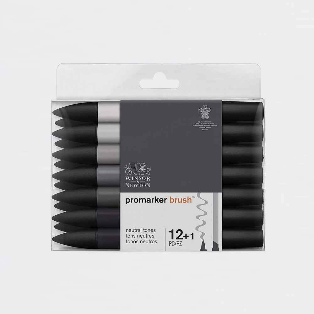 12er-Set + 1 Marker Brushmarker Neutrale Töne Winsor & Newton (1)