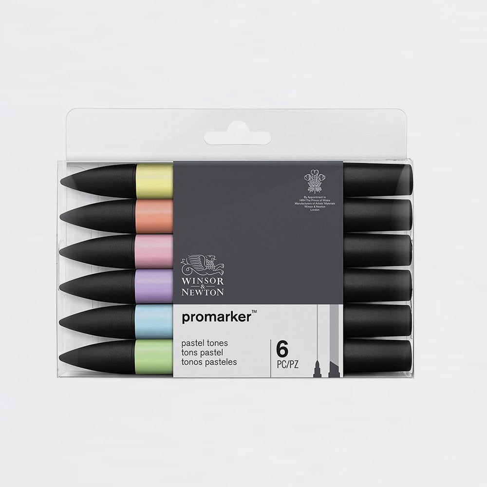 6er-Set Marker Promarker Pastelltöne Winsor & Newton (1)