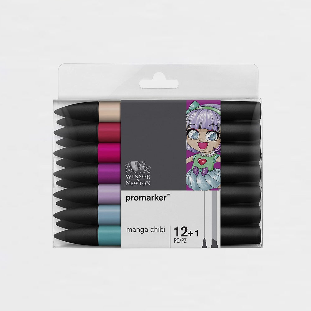12er-Set + 1 Marker Promarker Manga Chibi Winsor & Newton (1)