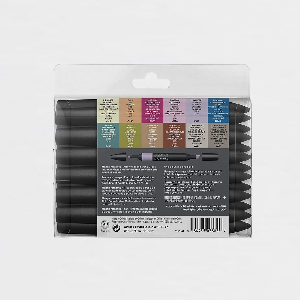 12er-Set Marker Manga Romance Promarker Winsor & Newton (2)