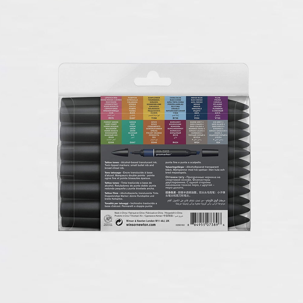 12er-Set Marker Manga Tattoo Promarker Winsor & Newton (2)
