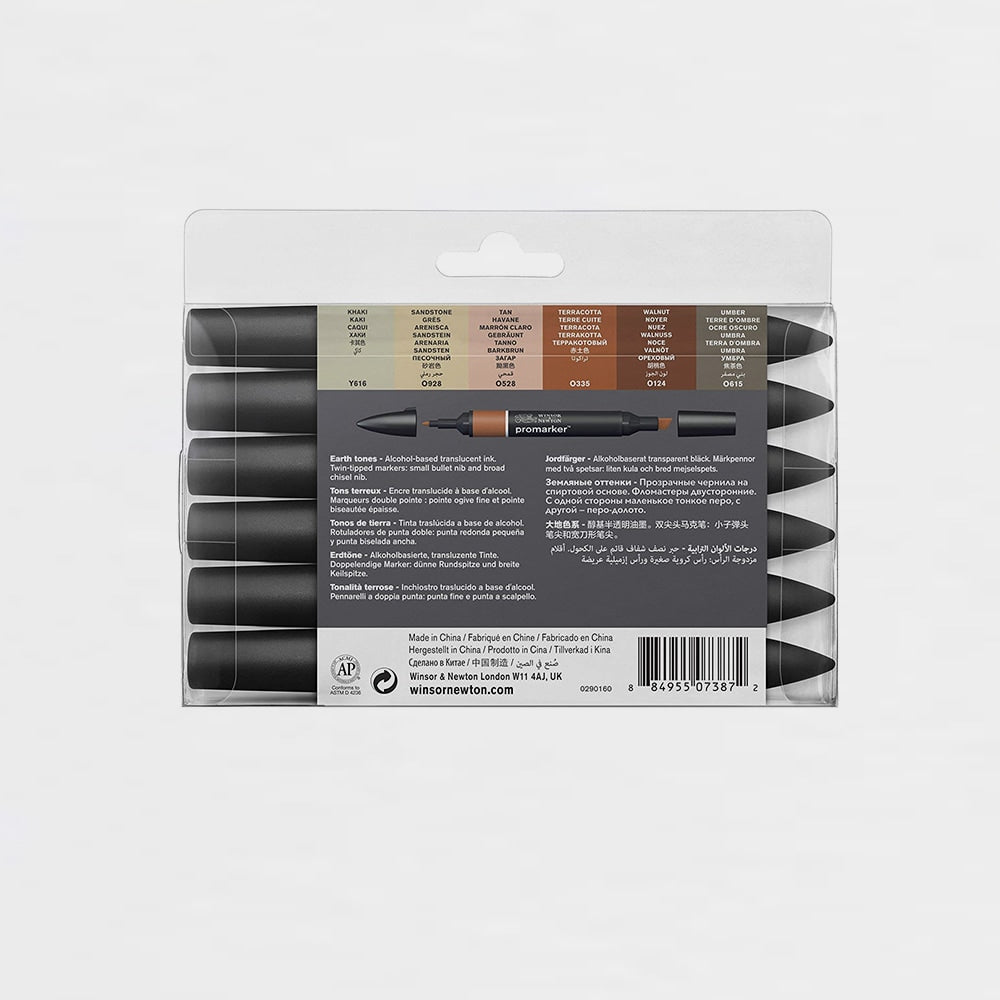 12er-Set Marker Erdtönen Promarker Winsor & Newton (2)