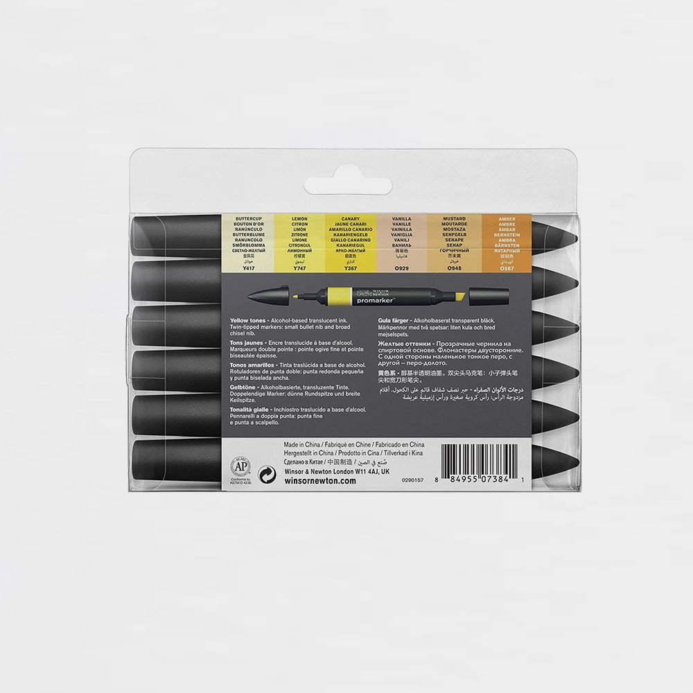 12er-Set Marker Gelbtöne Promarker Winsor & Newton (2)