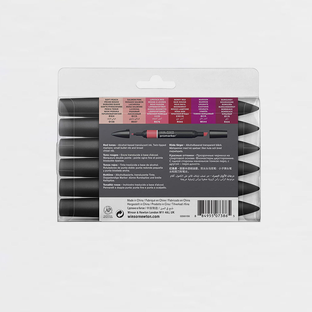 12er-Set Marker Rottöne Promarker Winsor & Newton (2)