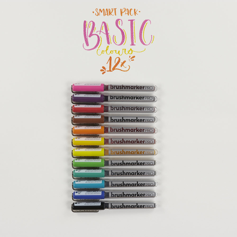 Set mit 12 Basic-Lettering-Filzstiften Brushmarker Pro Karin (1)