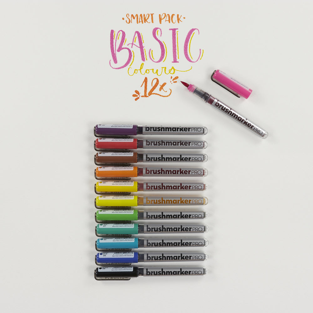 Set mit 12 Basic-Lettering-Filzstiften Brushmarker Pro Karin
