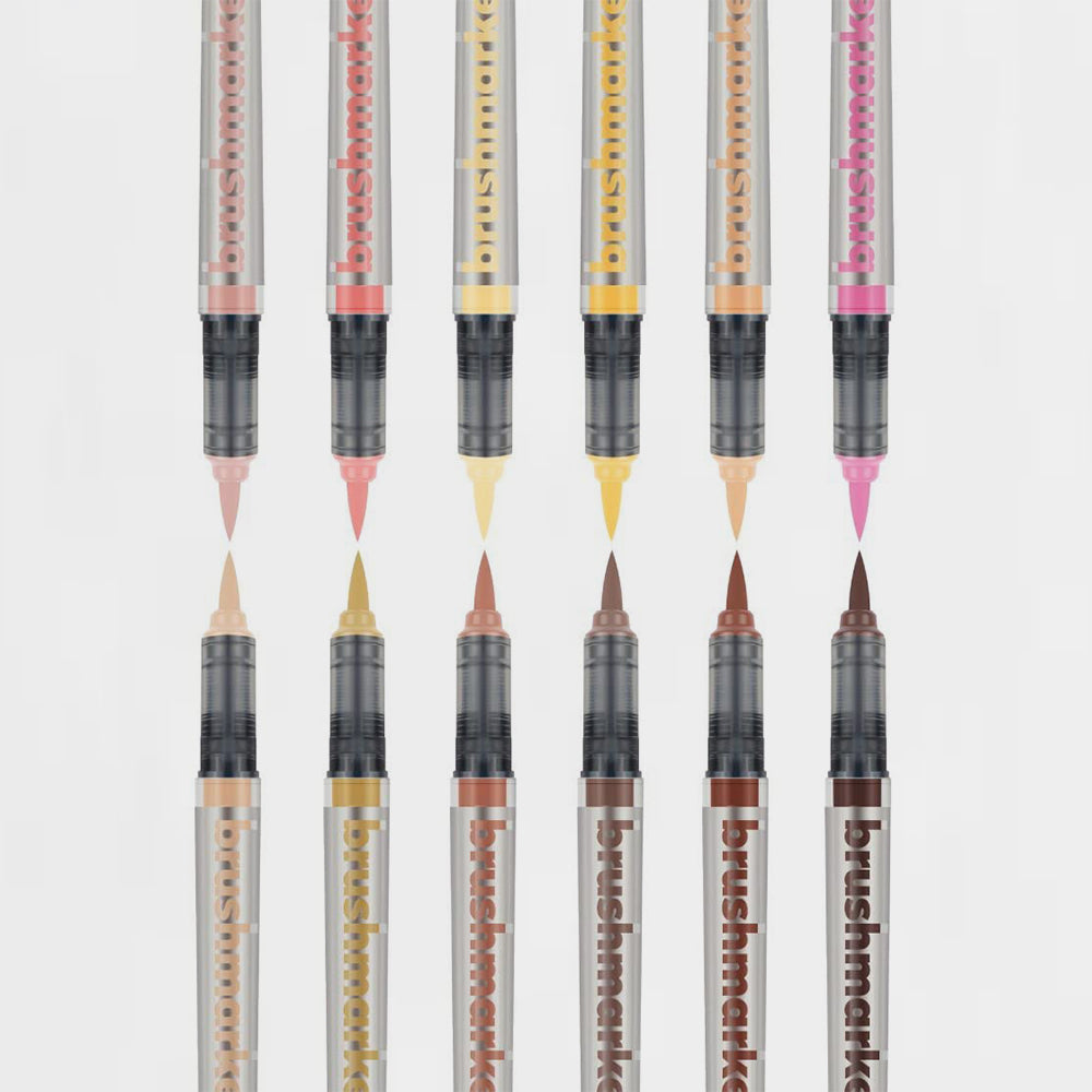 Set mit 12 Filzstiften Skin Colors Brushmarker Pro Karin