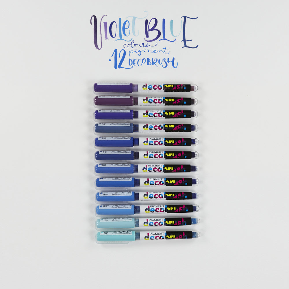 Box mit 12 Filzstiften Violet-Blue Pigment Decobrush Karin