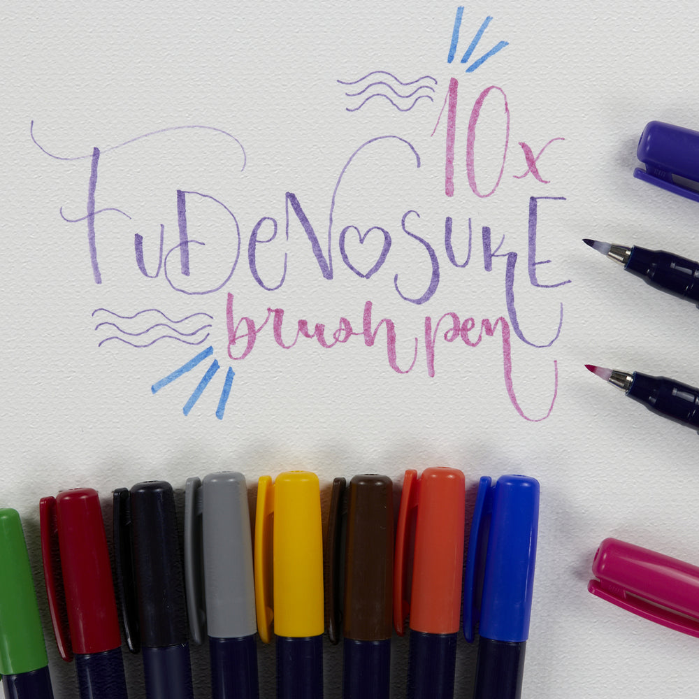 Set mit 10 Lettering-Filzstiften Fudenosuke Tombow (2)