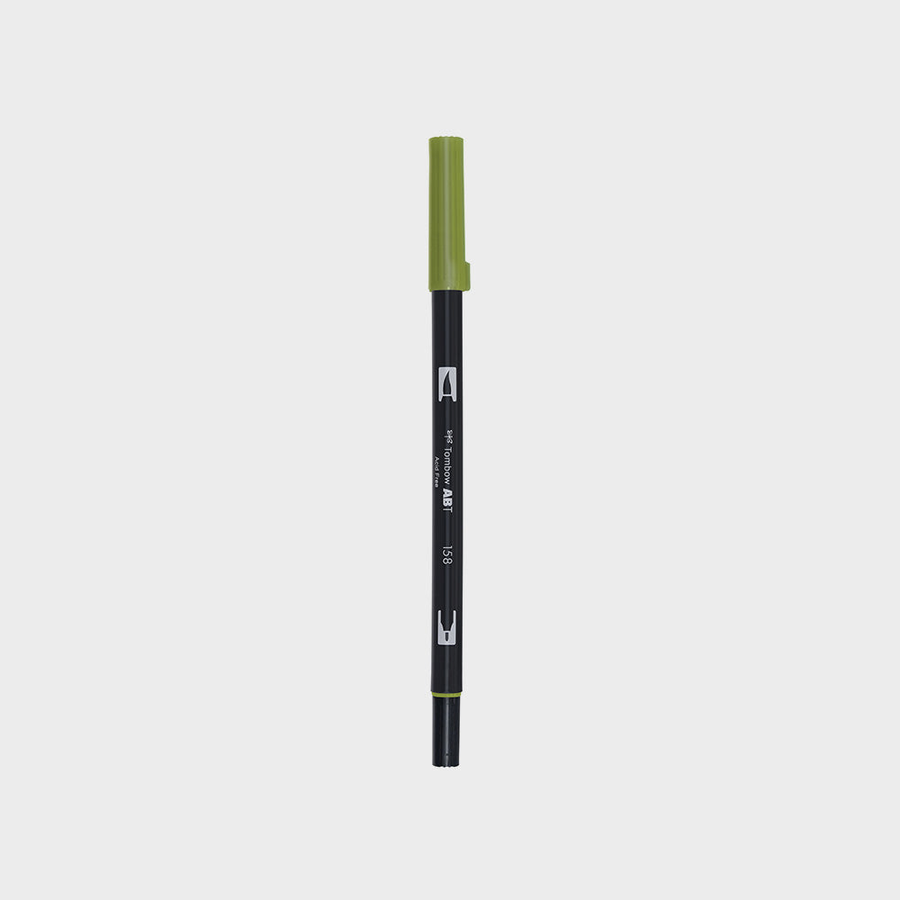 Marker Dual Brush 158 Dark Olive Tombow (1)