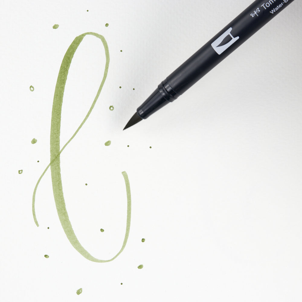 Marker Dual Brush 158 Dark Olive Tombow (1)