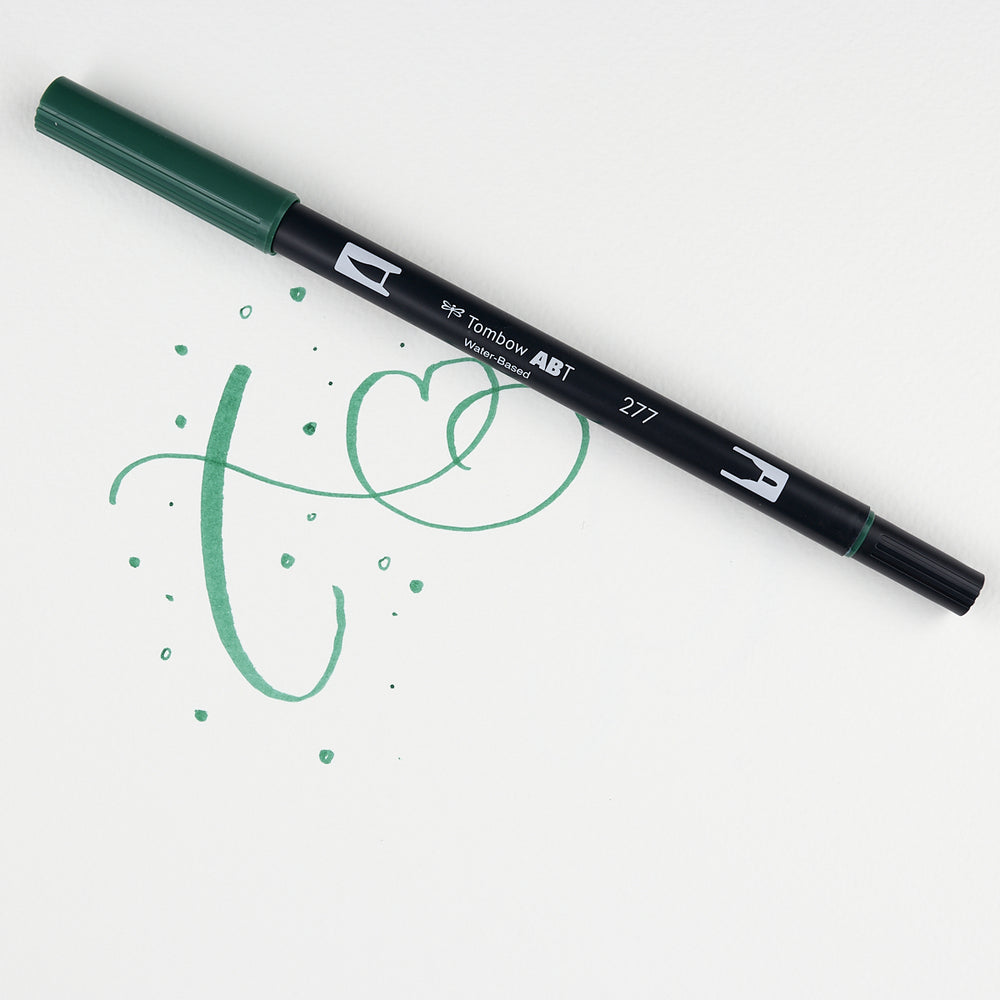 Marker Dual Brush 277 Dark Green Tombow (1)