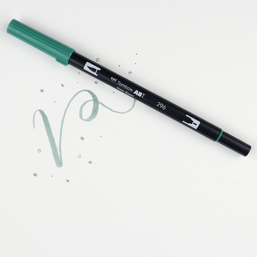 Marker Dual Brush 296 Green Tombow (1)