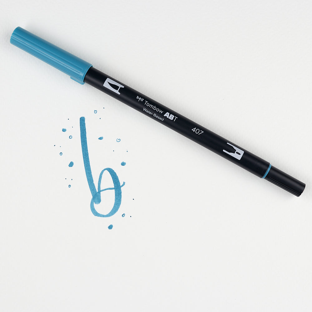 Marker Dual Brush 407 Tiki Teal Tombow