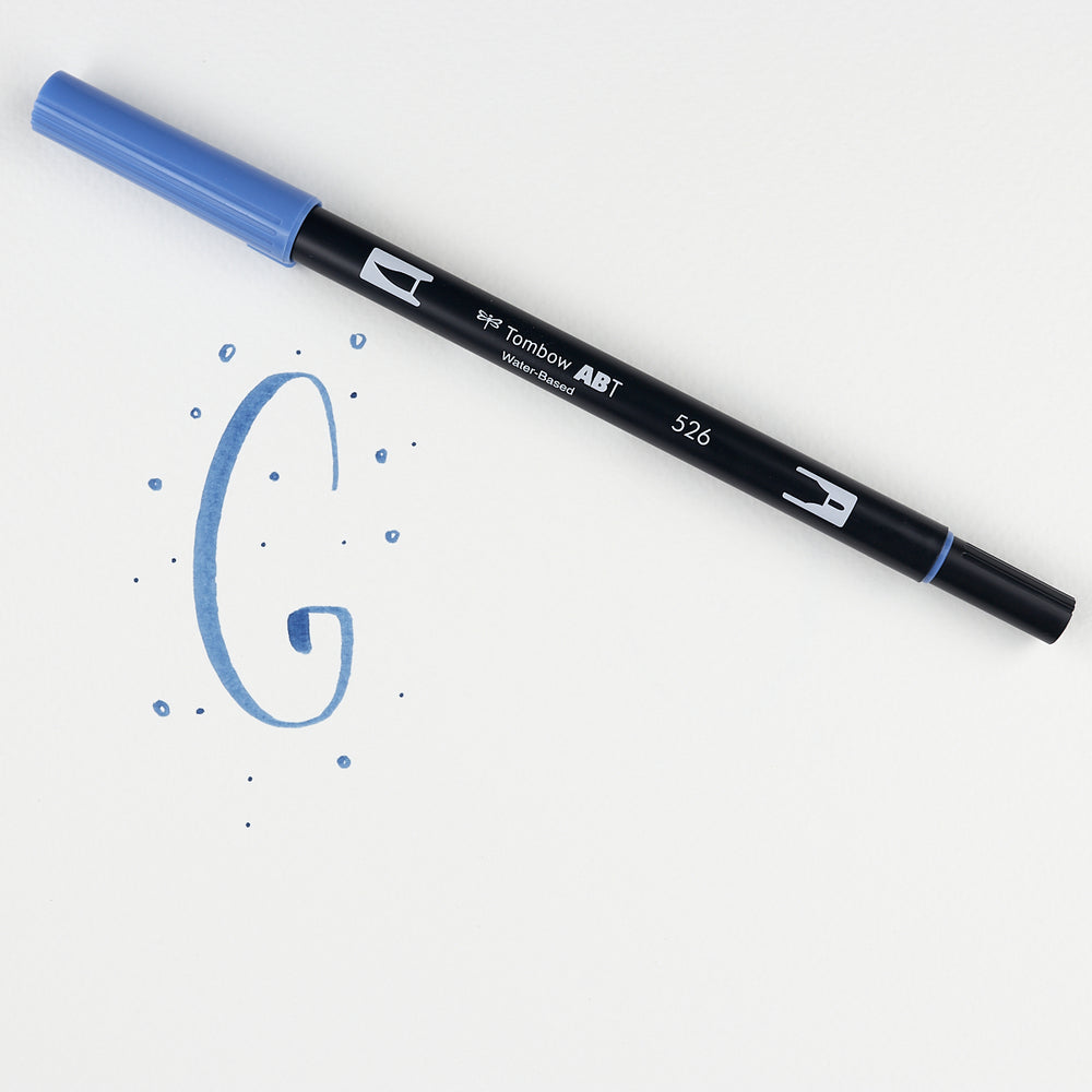 Marker Dual Brush 526 True Blue Tombow