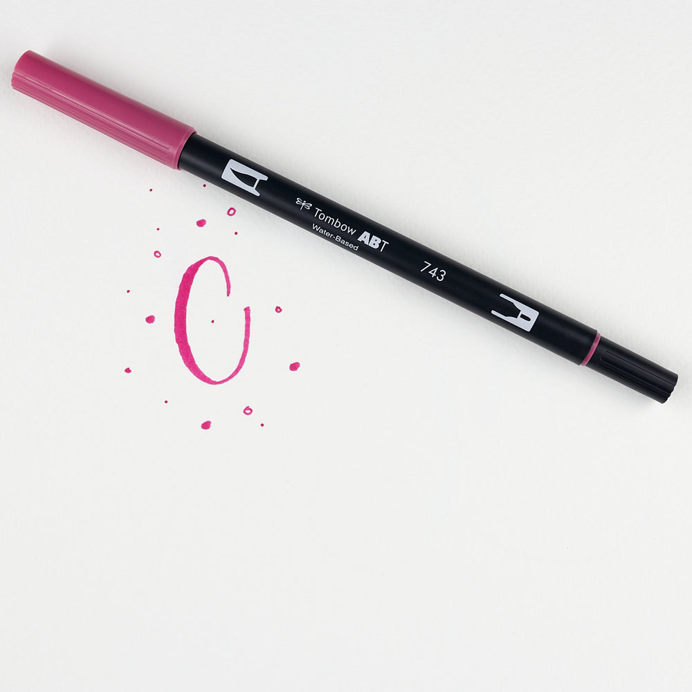 Marker Dual Brush 743 Hot Pink Tombow (1)
