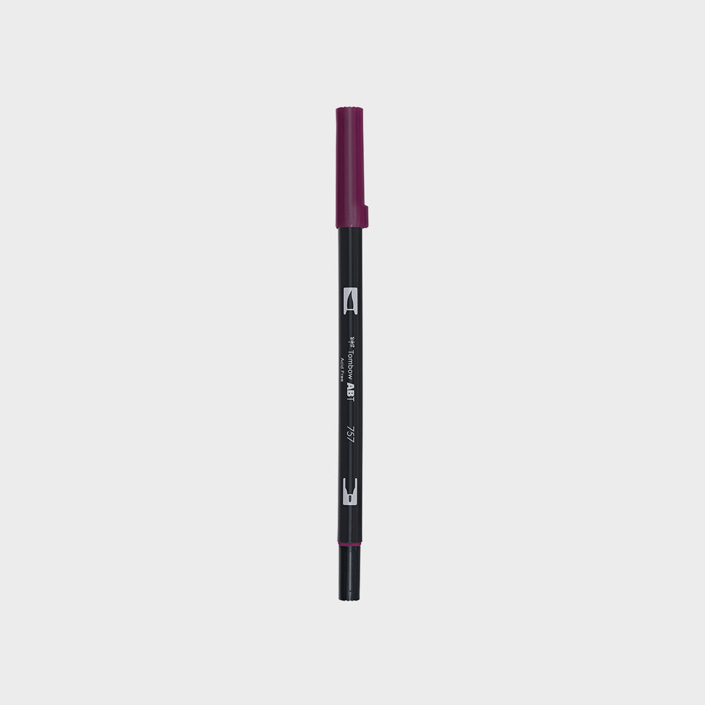 Marker Dual Brush 757 Port Red Tombow (1)