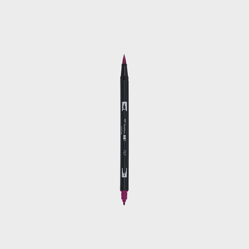 Marker Dual Brush 757 Port Red Tombow