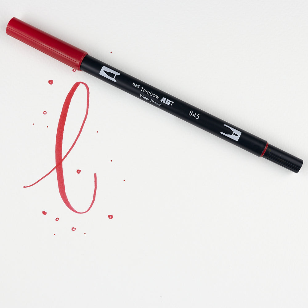Marker Dual Brush 845 Carmine Tombow (1)