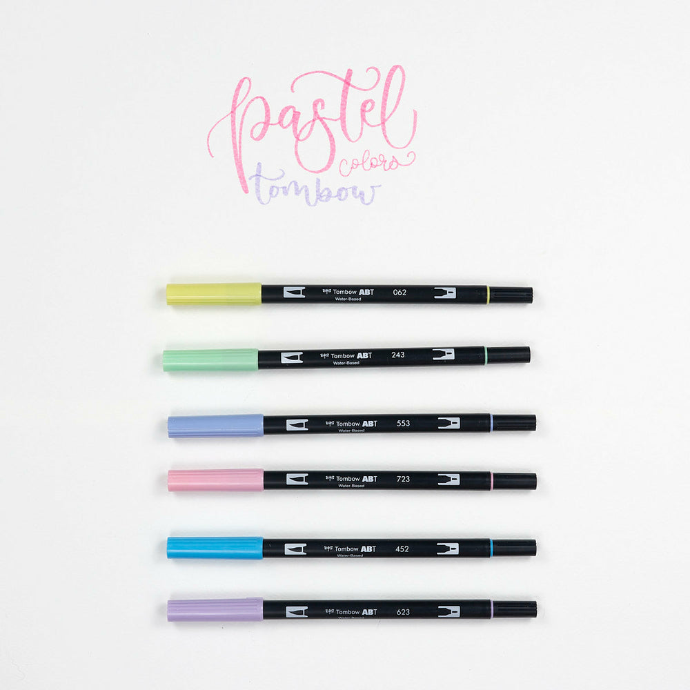 Set mit 6 Lettering-Filzstiften Pastel Tombow