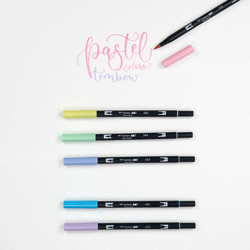 Set mit 6 Lettering-Filzstiften Pastel Tombow (1)