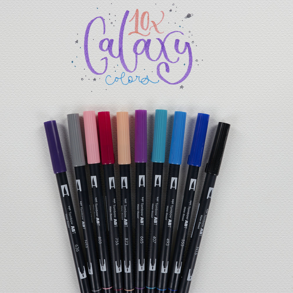 Set mit 10 Filzstiften Galaxia Dual Tip Tombow