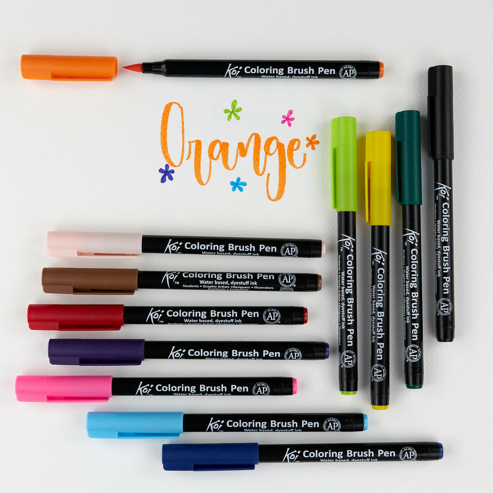 12er-Set Marker Coloring Brush Pen Sakura Koi (1)