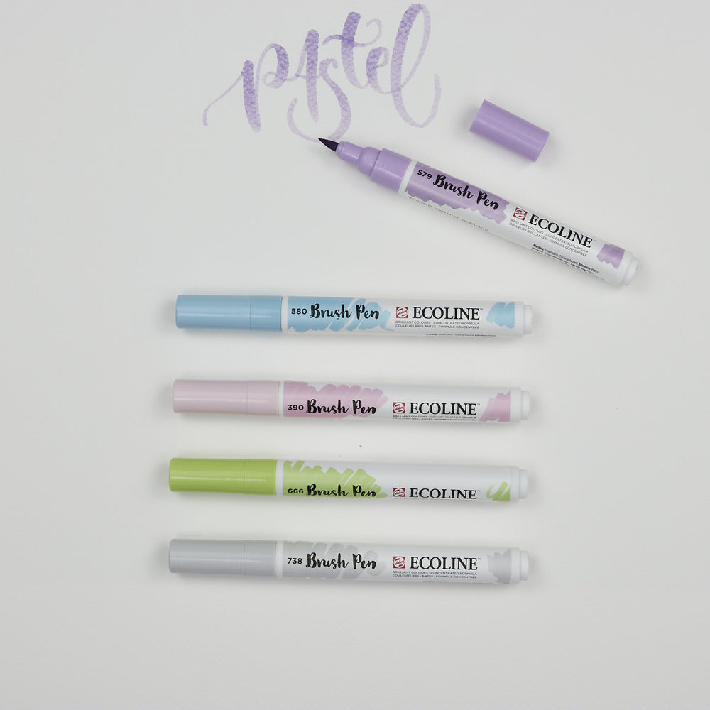 5er-Set Marker Pinselspitze Pastell Ecoline (1)