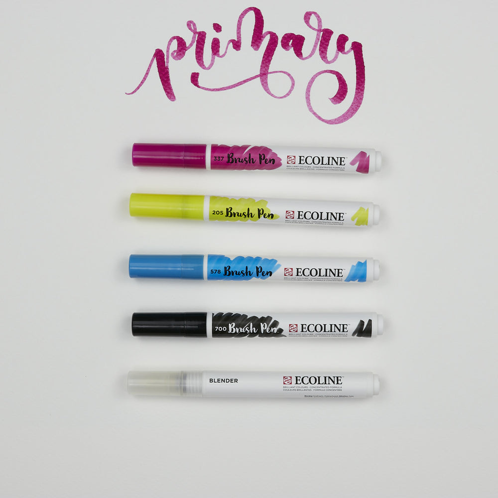 5er-Set Marker Pinselspitze Aquarell Ecoline (1)