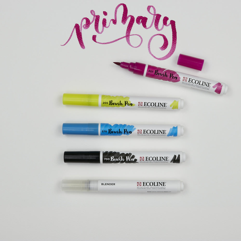 5er-Set Marker Pinselspitze Aquarell Ecoline