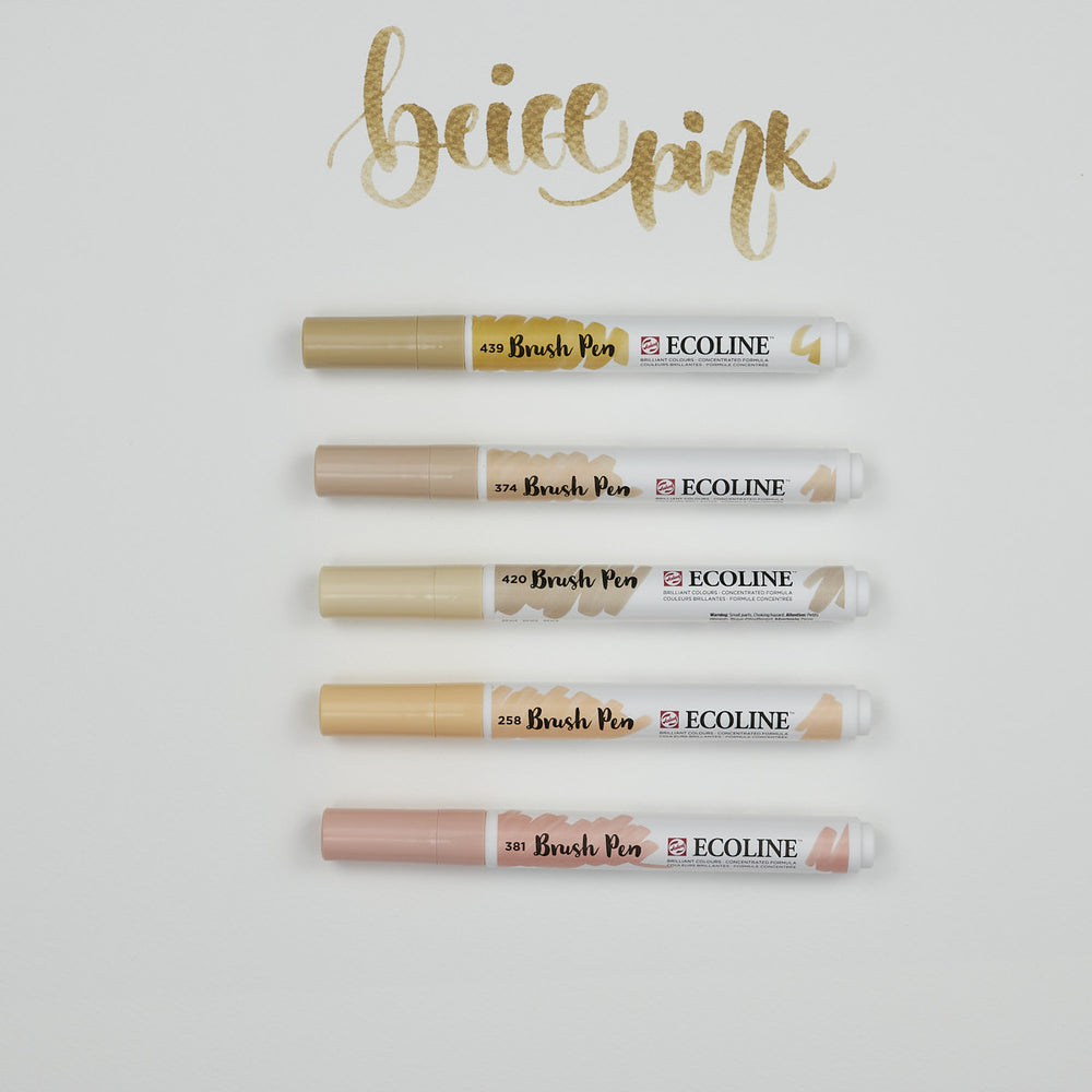 5er-Set Marker Pinselspitze Rosé-Beige Ecoline (1)