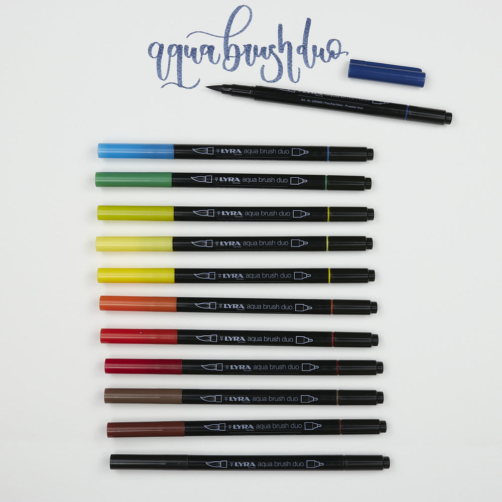 12er-Set Marker Lettering Aqua Brush Duo Lyra
