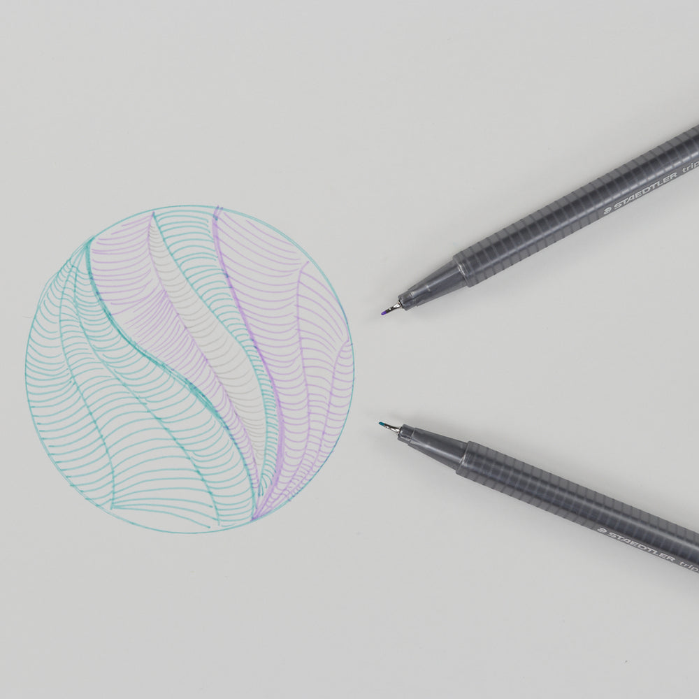 Etui mit 6 Filzstiften Triplus Fineliner Pastel (2)